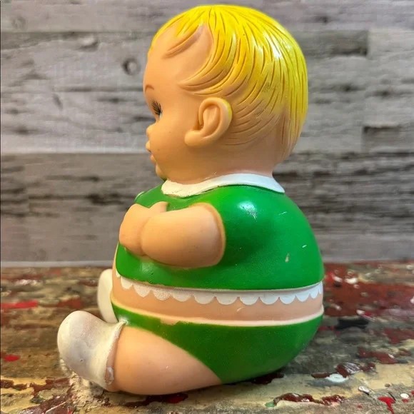 Vintage 1968 Uneeda Doll Company Roly-Poly Baby Doll Plumpees Vinyl Squeak Toy - Picture 5 of 13